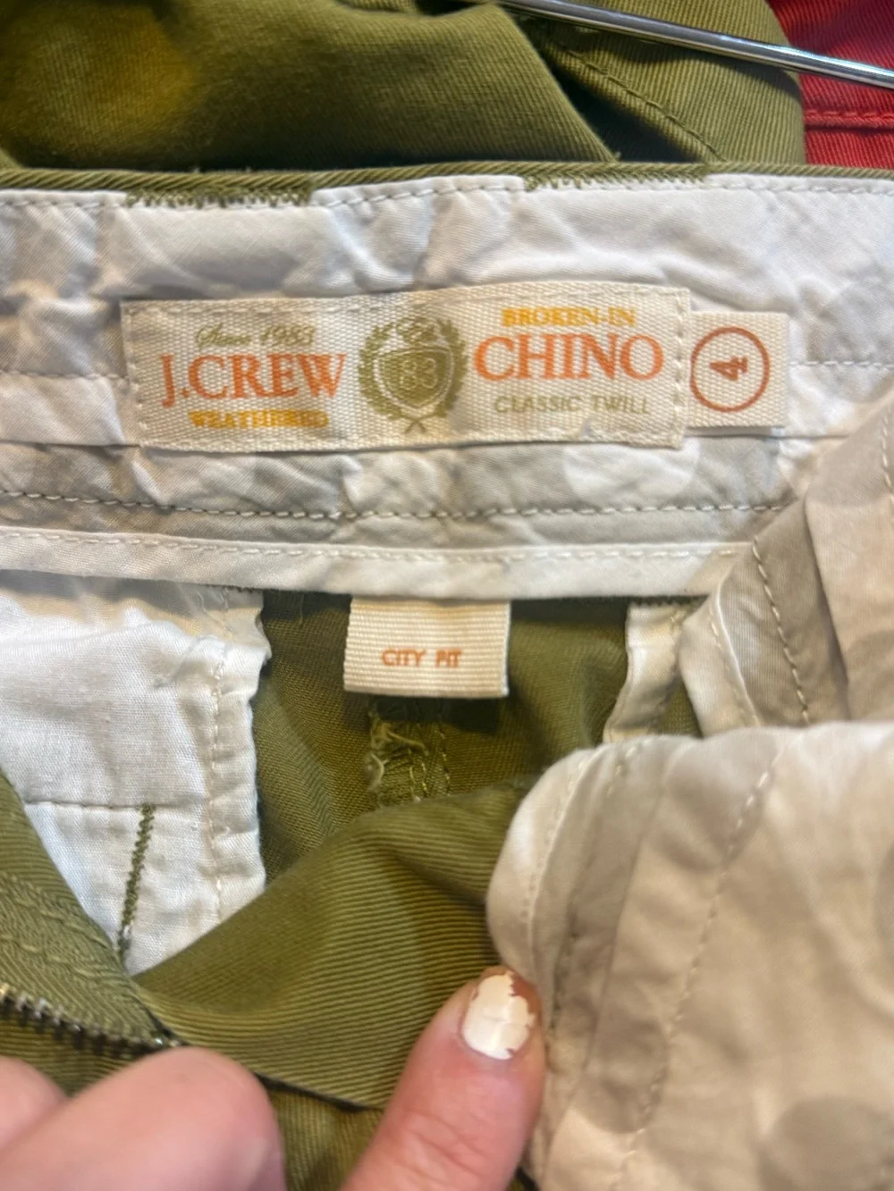 J Crew Olive Green Women's Casual Chino Shorts City fit, size 4